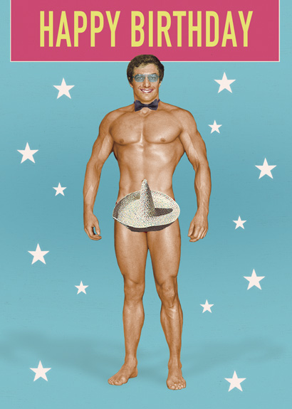 BC270 - Happy Birthday Sombrero Hunk Card by Max Hernn BC270 - Happy Birthday Sombrero Hunk Card by Max Hernn